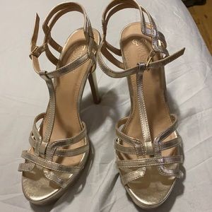 Gold Strap High Heels